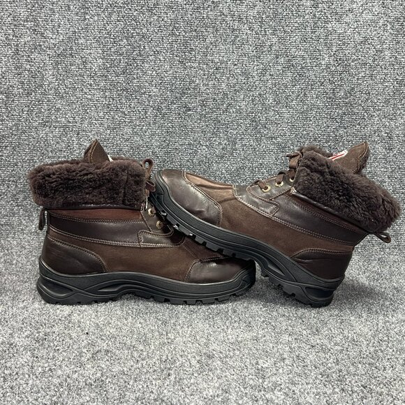 PAJAR Winter Boots Mens Size 9 Brown Leather Ice Gripper Spike Fishing Snow Cold - Picture 9 of 16